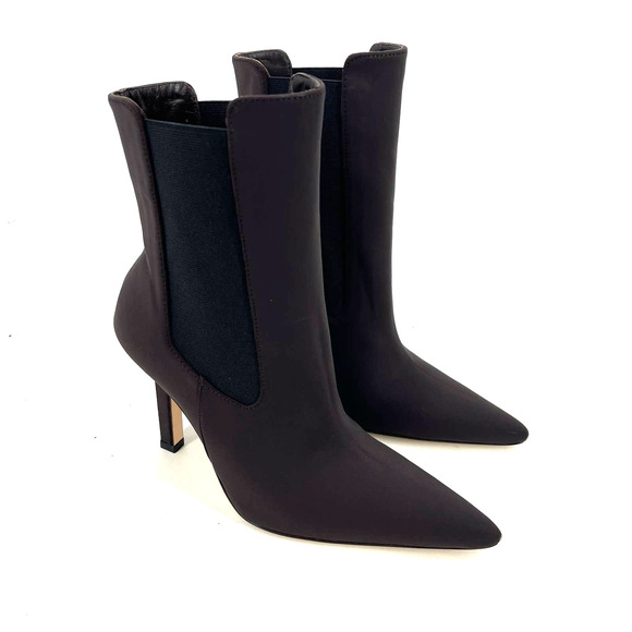 Good American High Kickstand Suede Bootie Size 8.5 Chocolate Brown GA118N-X - Picture 1 of 9
